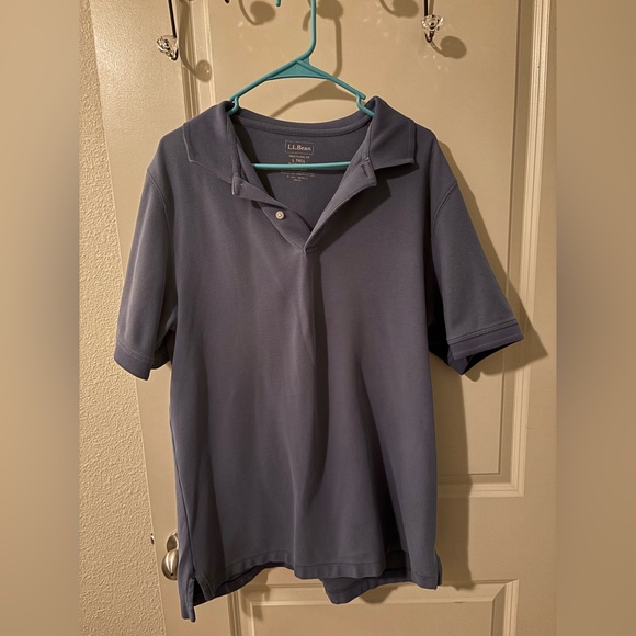 L.L. Bean Men's Tall Blue Polo Shirt - Business casual, everyday wear - Picture 2 of 4